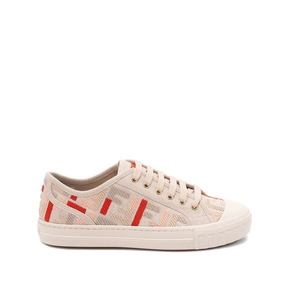 FENDI Shoes - Fendi Women Domino Canvas Sneakers